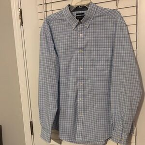 Classic Blue Checkered Men's Shirt